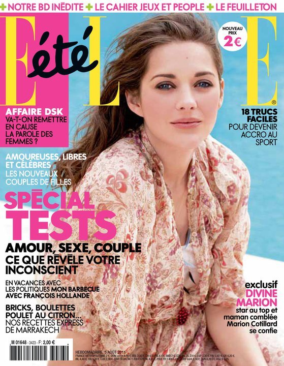 Марион Котийяр в журнале Elle. Франция. Сентябрь 2011