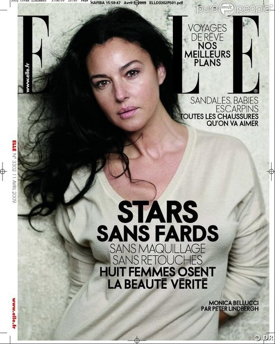 Звезды без макияжа для журанал Elle Франция