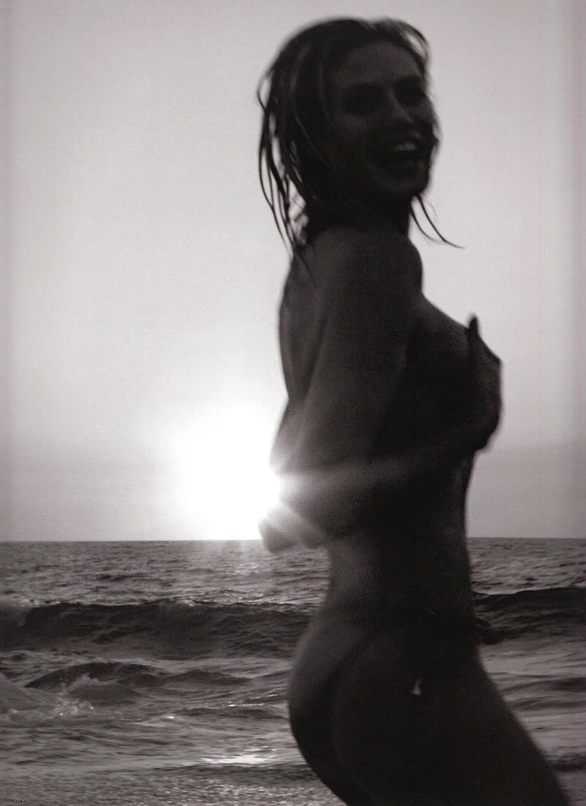 Черно-белая фотосессия Хайди Клум для журнала GQ