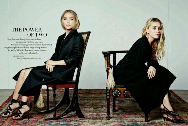 Мэри-Кейт и Эшли Олсен в журнале Harper’s Bazaar Великобритания. Сентябрь 2014