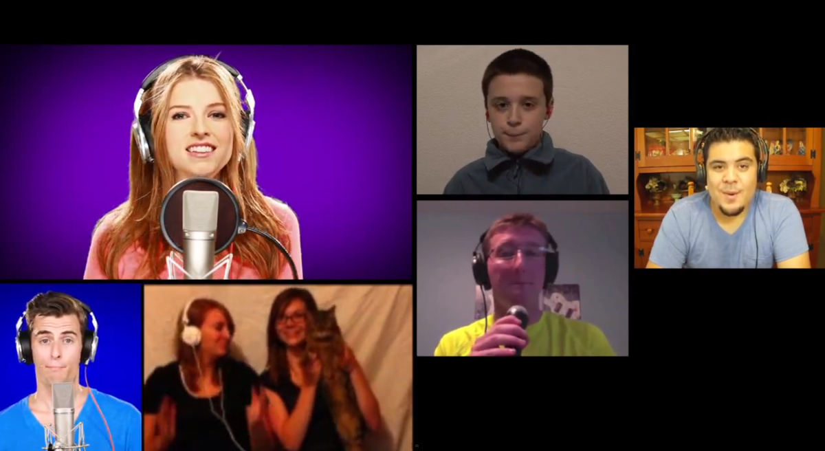Звезды фильма "Идеальный голос" спели с пользователями YouTube