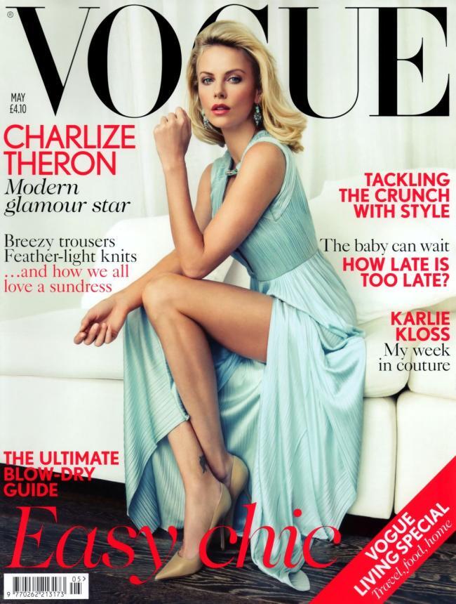 Шарлиз Терон в журнале Vogue Великобритания. Май 2012