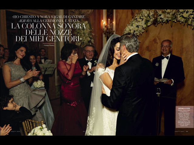 Свадебные фотографии Джорджа Клуни и Амаль Аламуддин из журнала Vanity Fair. Италия. Октябрь 2014