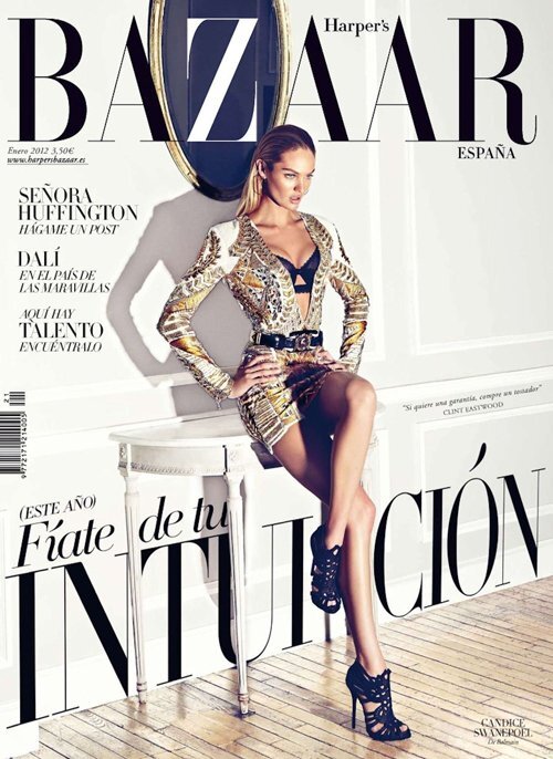 Кэндис Свэйнпоул в журнале Harper&#39;s Bazaar Испания. Январь 2012