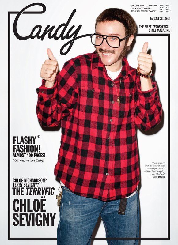 Хлое Севиньи в образе Терри Ричардсона на обложке журнала Candy. Осень/зима 2011-2012