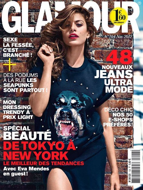 Ева Мендес в журнале Glamour Франция. Ноябрь 2012