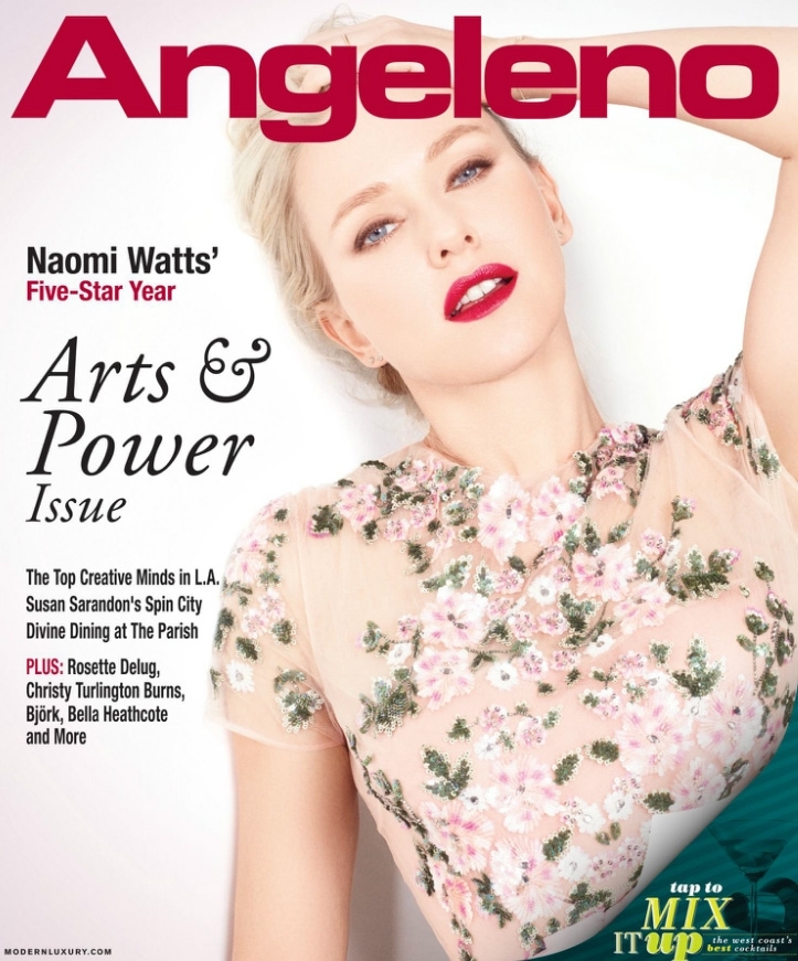Наоми Уоттс в журнале Angeleno. Декабрь 2012