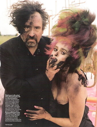 Тим Бартон и Хелена Бонэм Картер в Vogue