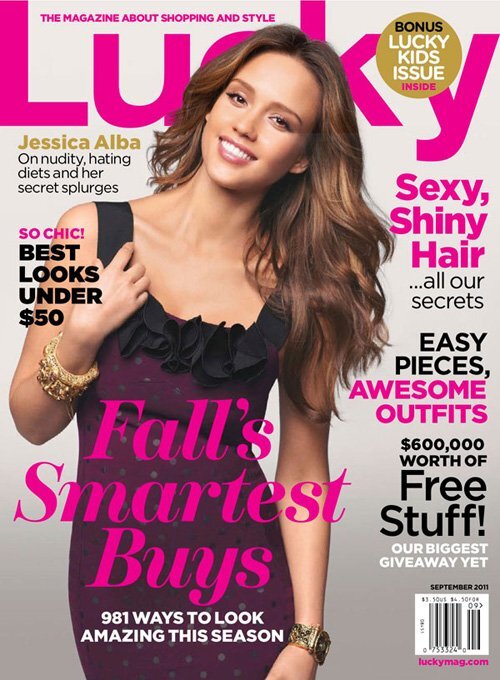 Джессика Альба в журнале Lucky. Сентябрь 2011