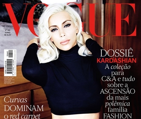 Ким Кардашян на обложке Vogue Бразилия. Июнь 2015