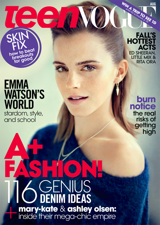 Эмма Уотсон в журнале Teen Vogue. Август 2013