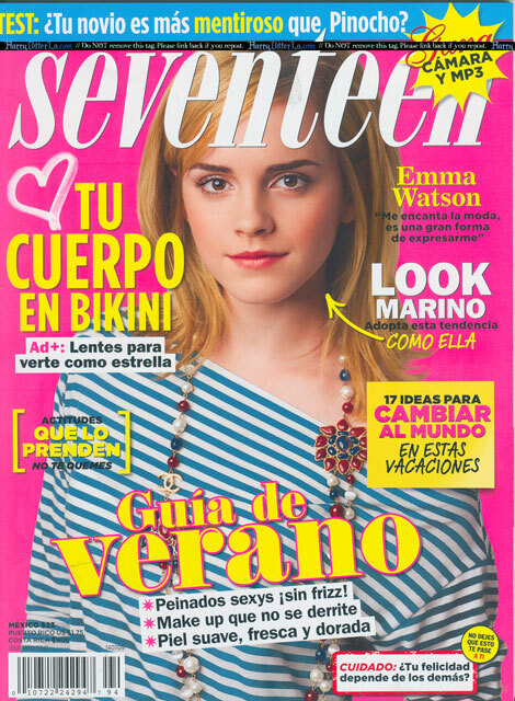 Эмма Уотсон в журналах Seventeen. Июль и Yodona. Июнь. Испания.2009