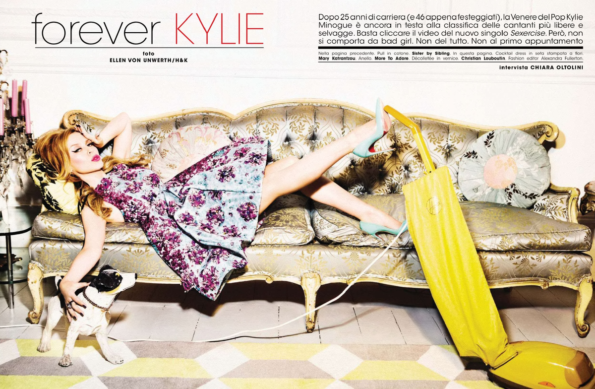 Кайли Миноуг в журнале Glamour Италия. Июнь 2014