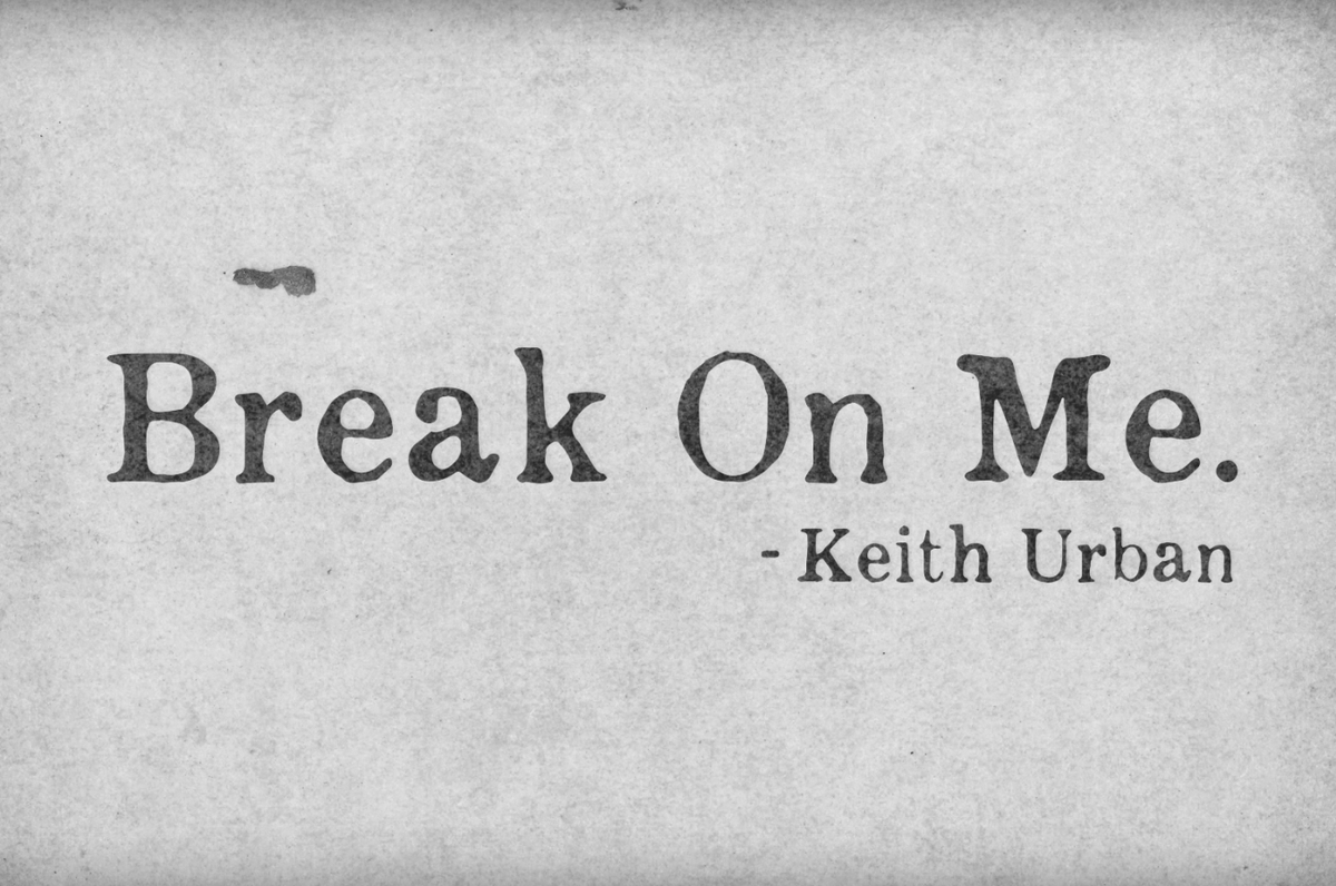 Кит Урбан представил новую песню - Break On Me