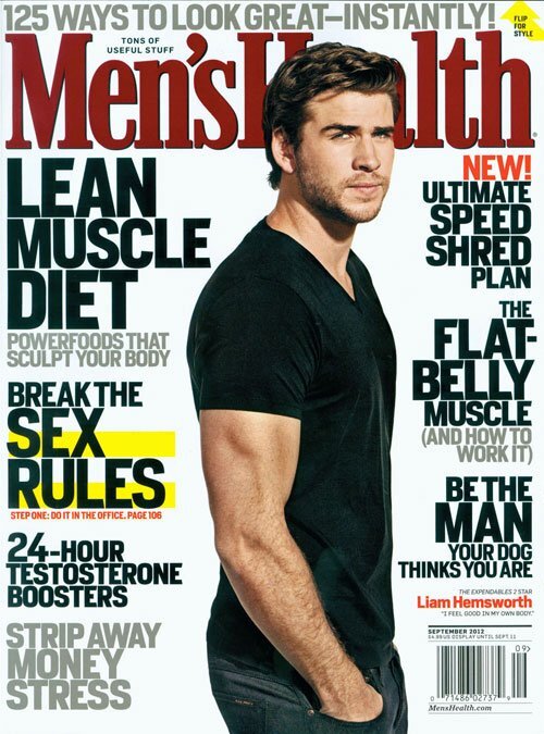 Лиам Хемсворт в журнале Men&#39;s Health. Сентябрь 2012