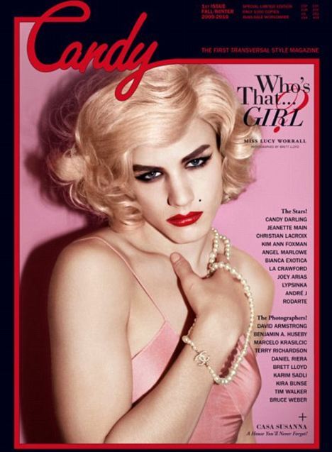 Жених Келли Осборн в журнале Candy в роли трансвестита