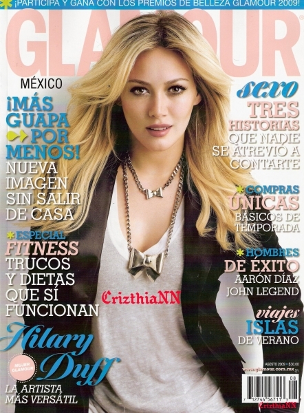 Хилари Дафф в журнале Glamour Mexico.  Aвгуст 2009