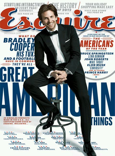 Брэдли Купер в журнале Esquire. Декабрь 2012