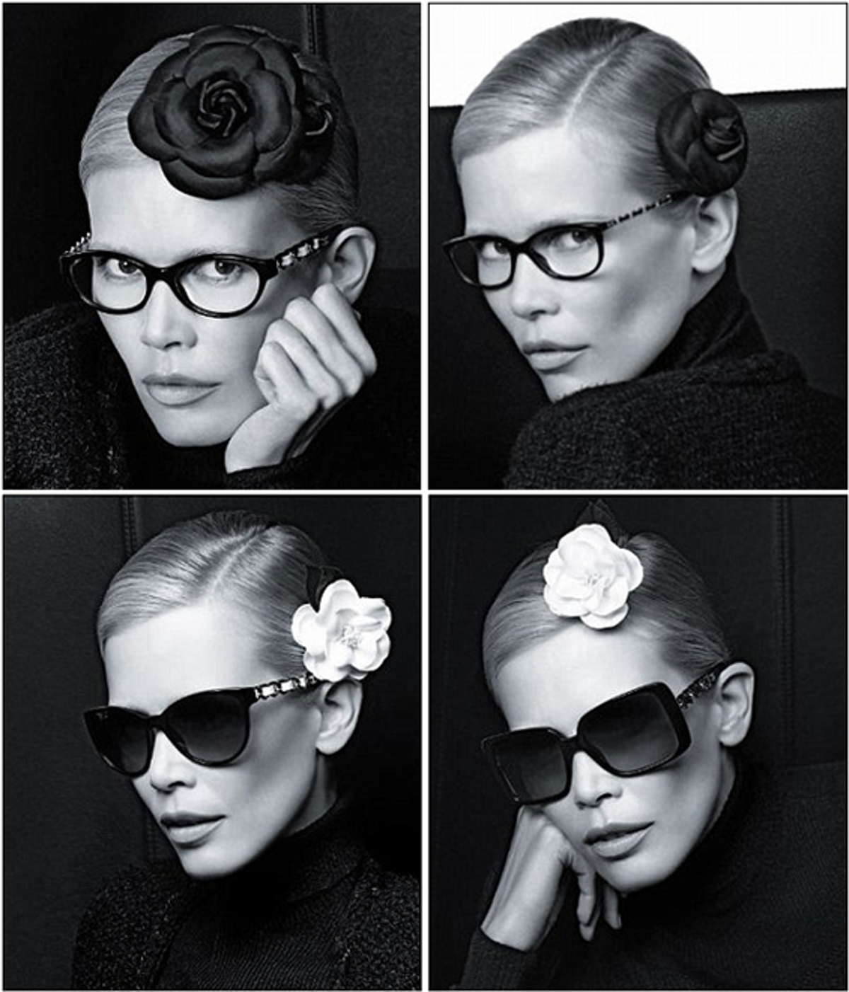 Клаудиа Шиффер в рекламной кампании очков Chanel