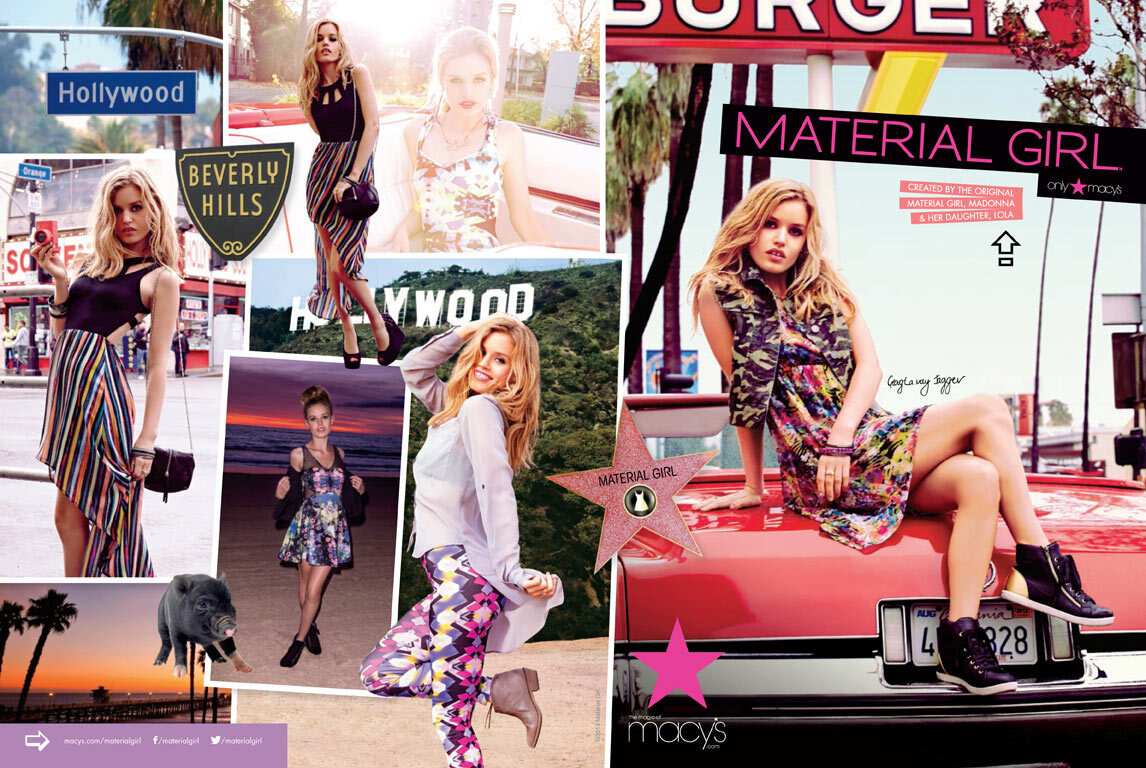 Джорджия Мэй Джаггер в рекламной кампании Material Girl. Весна 2013