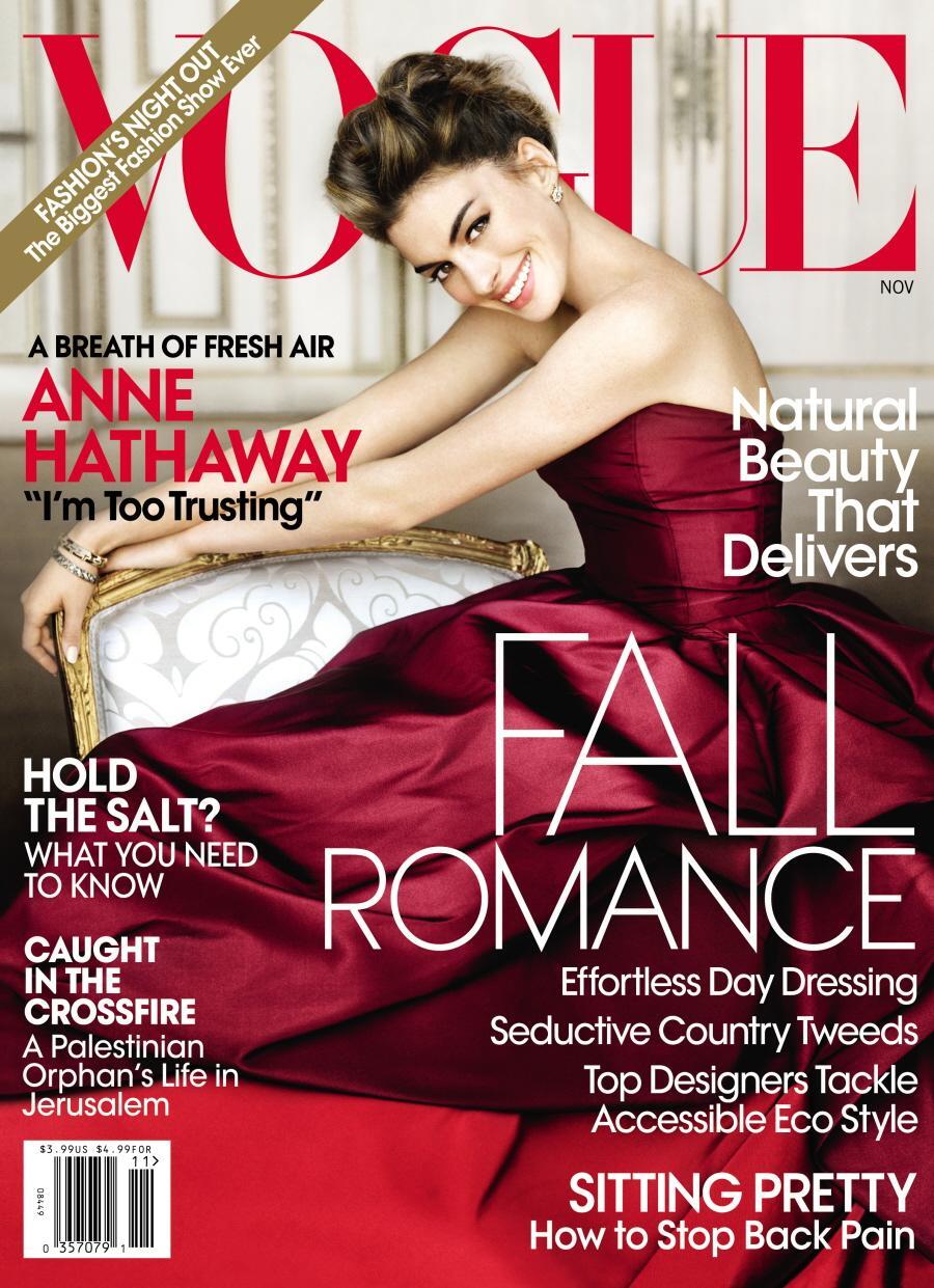 Энн Хэтэуэй в журнале Vogue US. Ноябрь 2010