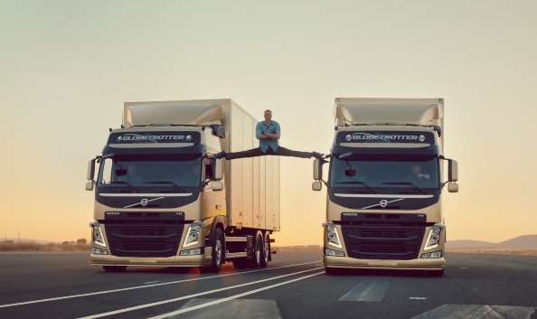 Невероятный шпагат Жана-Клода Ван Дамма в рекламе Volvo