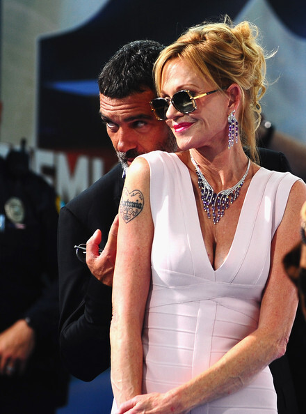 Мелани Гриффит и Антонио Бандерас на церемонии Premios Juventud Awards