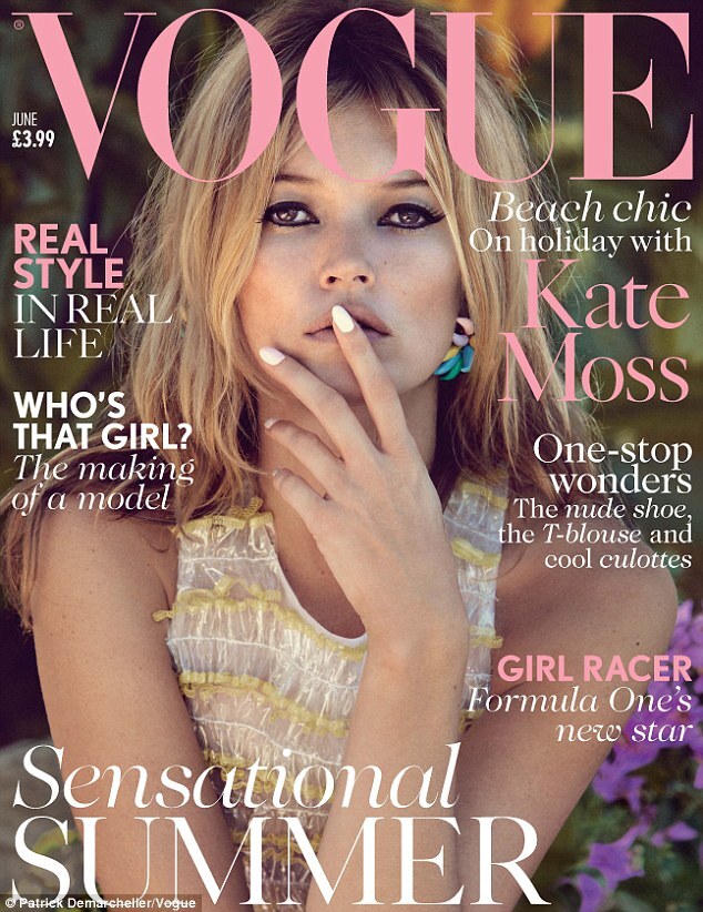 Кейт Мосс в журнале Vogue Великобритания. Июнь 2013