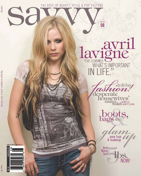 Аврил Лавин в журнале Savvy. Ноябрь 2009