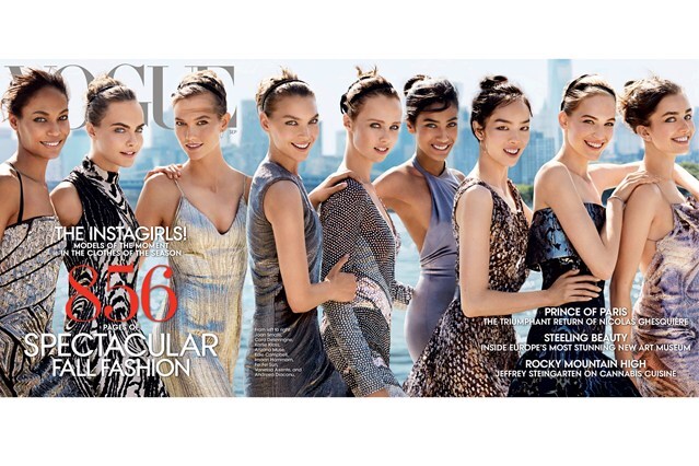 Кара Делевинь, Карли Клосс, Джоан Смоллс и другие в журнале Vogue. Сентябрь 2014