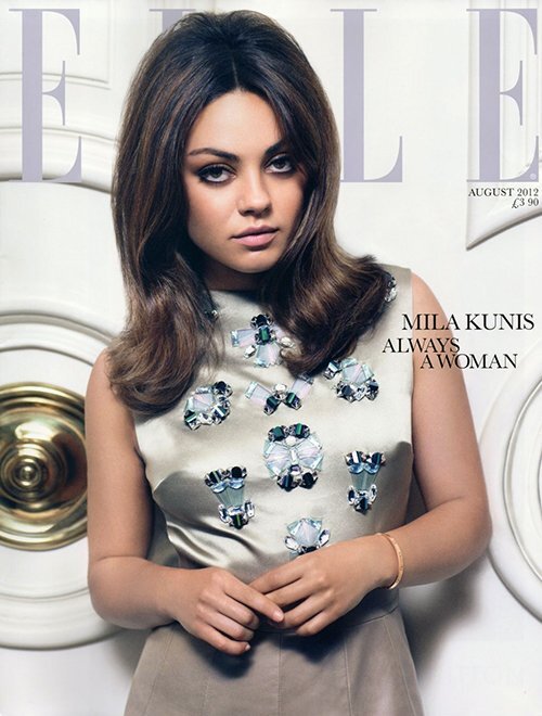 Мила Кунис в журнале  Elle Великобритания. Август 2012