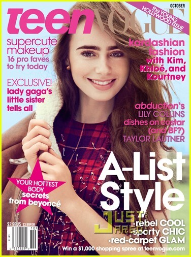 Лили Коллинз в журнале Teen Vogue. Октябрь 2011
