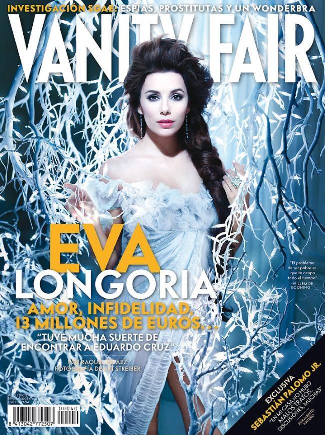 Снежная принцесса Ева Лонгория в декабрьском выпуске  Vanity Fair Espana