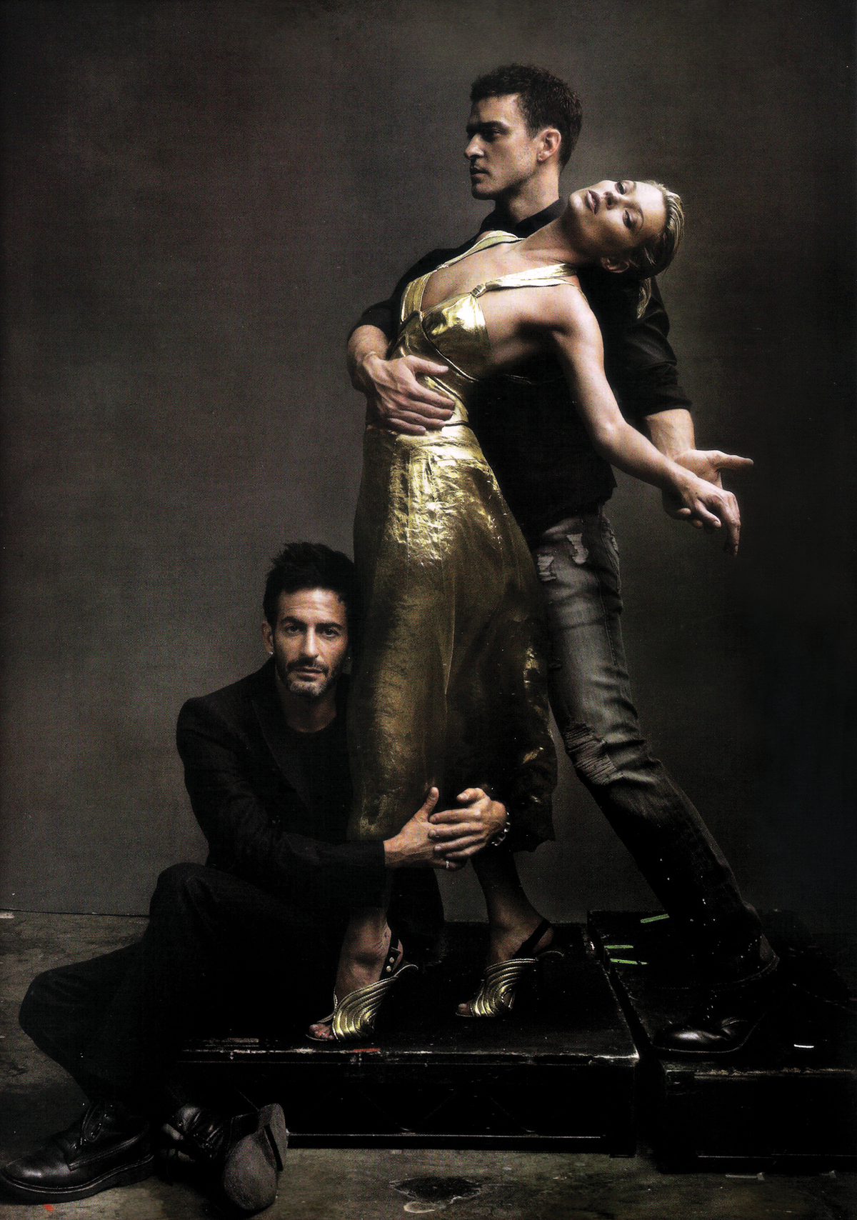 Джастин Тимберлейк, Кейт Мосс и Марк Джейкобс для Vogue. Май 2009
