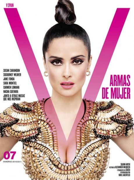 Сальма Хайек на обложке испанского журнала "V"