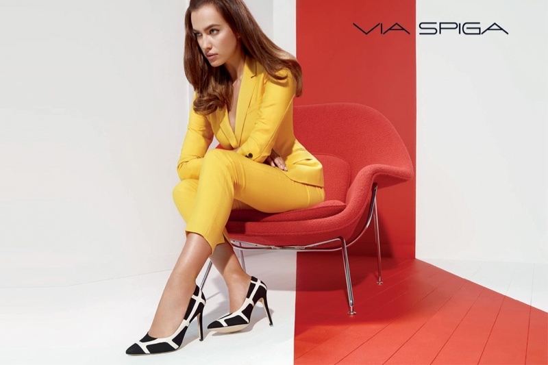 Ирина Шейк в рекламе обуви Via Spiga. Осень - Зима 2014