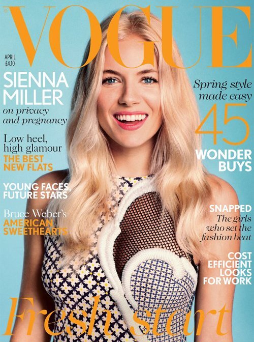 Сиенна Миллер в журнале Vogue UK. Апрель 2012