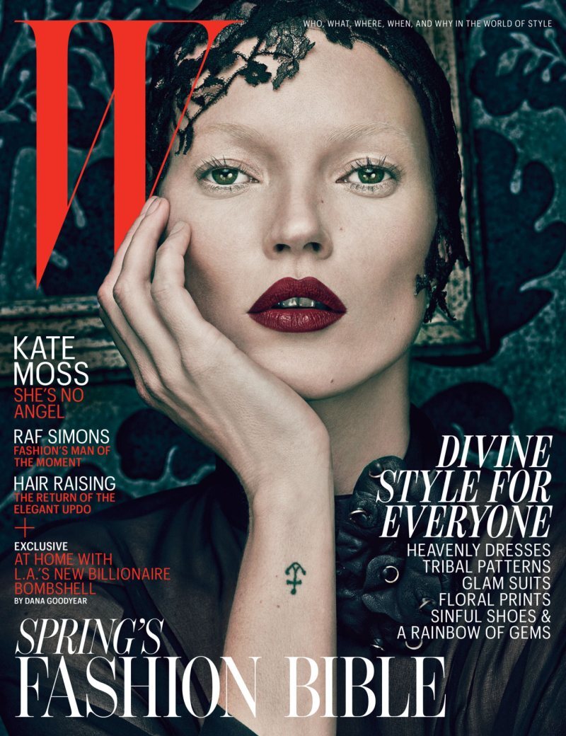 Кейт Мосс на обложке журнала W. Март 2012