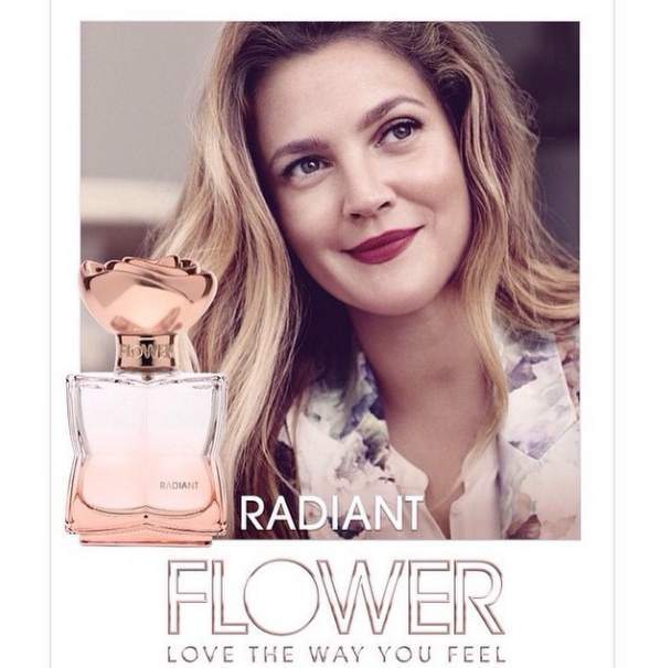 Дрю Бэрримор с мужем и дочкой в рекламной кампании своего аромата Flower Beauty