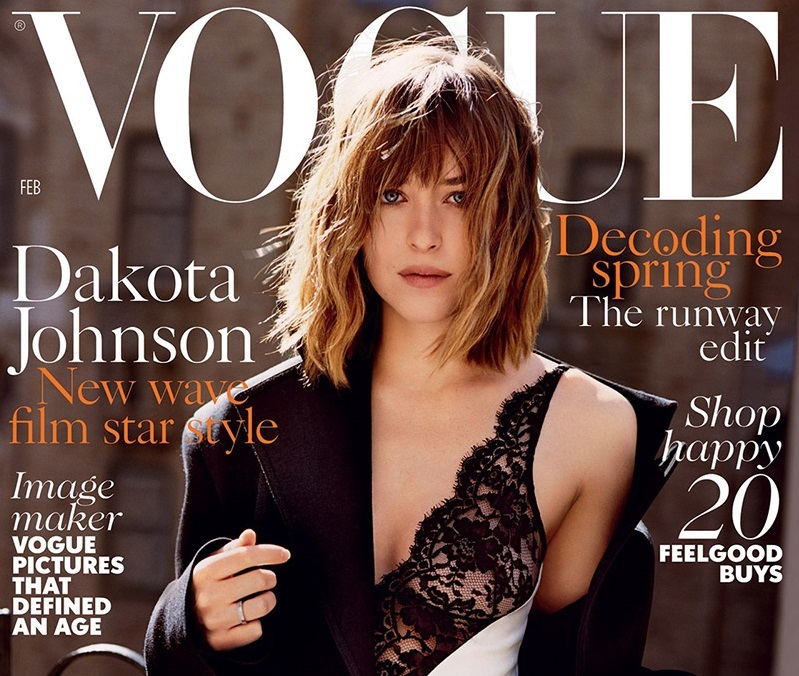 Фото: звезда «Пятьдесят оттенков серого» Дакота Джонсон на обложке Vogue, февраль 2016