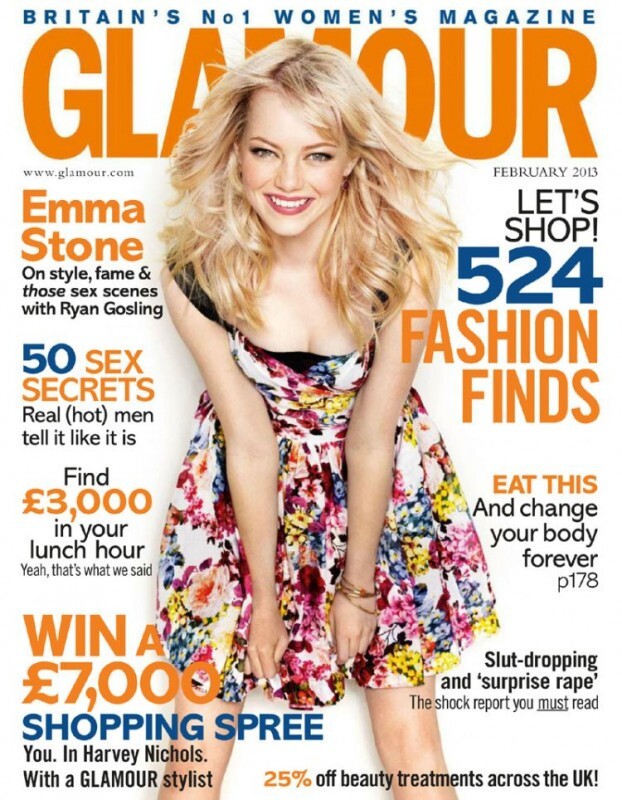Эмма Стоун в журнале Glamour Великобритания. Февраль 2013