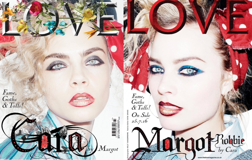 Марго Робби и Кара Делевинь снялись для обложки журнала Love
