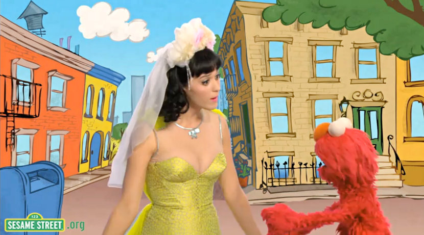 Видео: Кэти Перри и Колин Фаррелл на шоу для детей "Sesame Street"