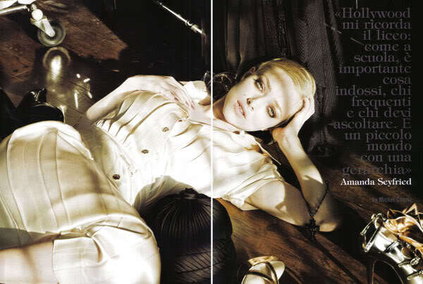 Аманда Сейфрид в журнале Vogue Italia. Декабрь 2009