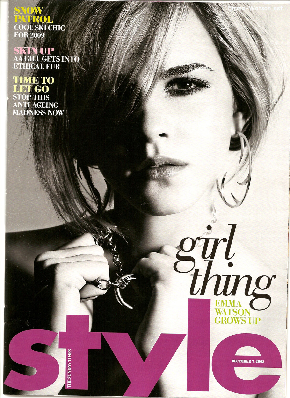 Эмма Уотсон в журнале Style. Декабрь 2008