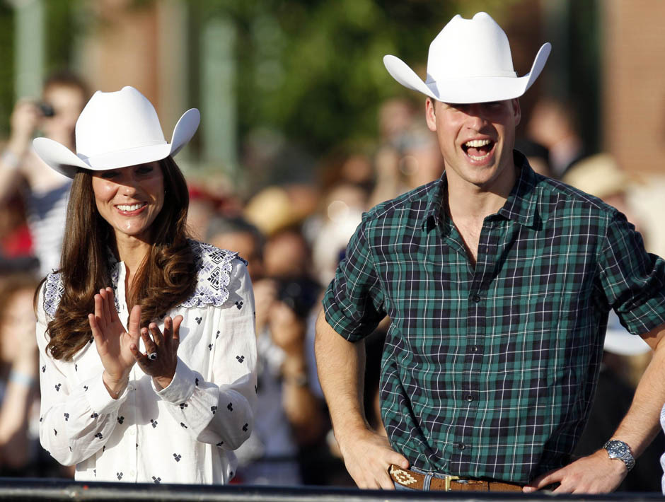 Принца Уильям и Кэтрин по-ковбойски встретили в канадском городе Калгари