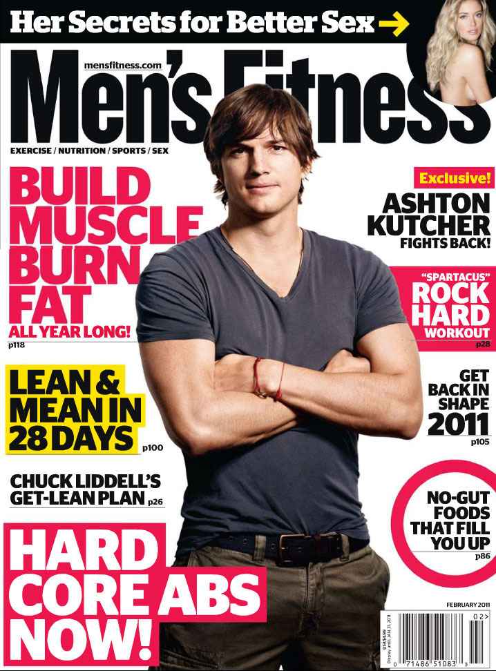 Эштон Кутчер в журнале Men&#39;s Fitness