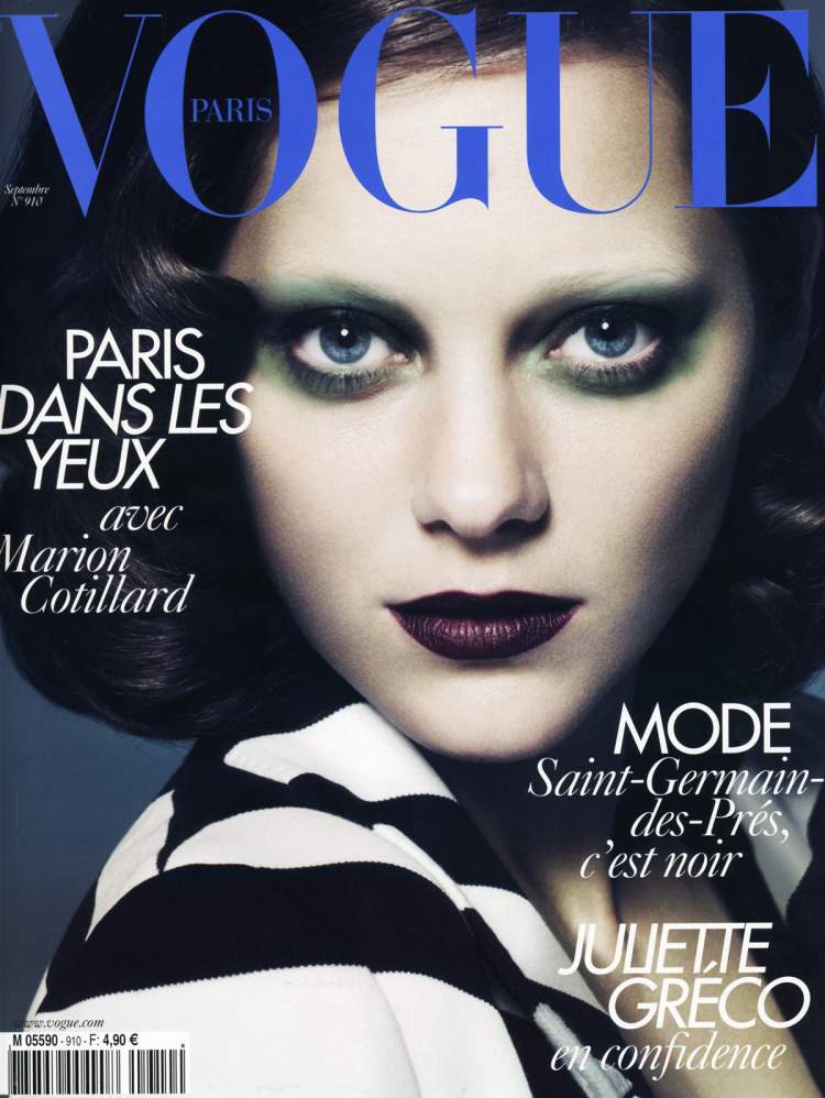 Марион Котийяр в журнале Vogue Франция. Сентябрь 2010