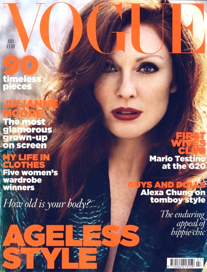 Джулианна Мур в журнале Vogue. Великобритания. Июль 2009