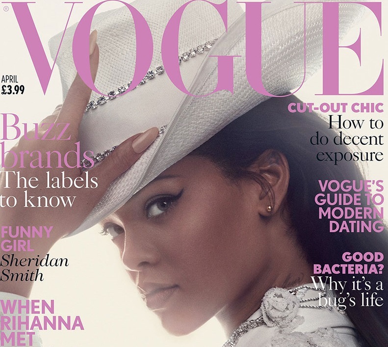 Рианна украсила обложку апрельского Vogue